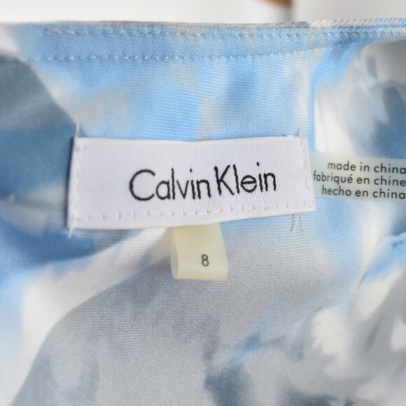 Calvin Klein Floral Fit and Flare Scuba Dress - 8 - Picture 9 of 9